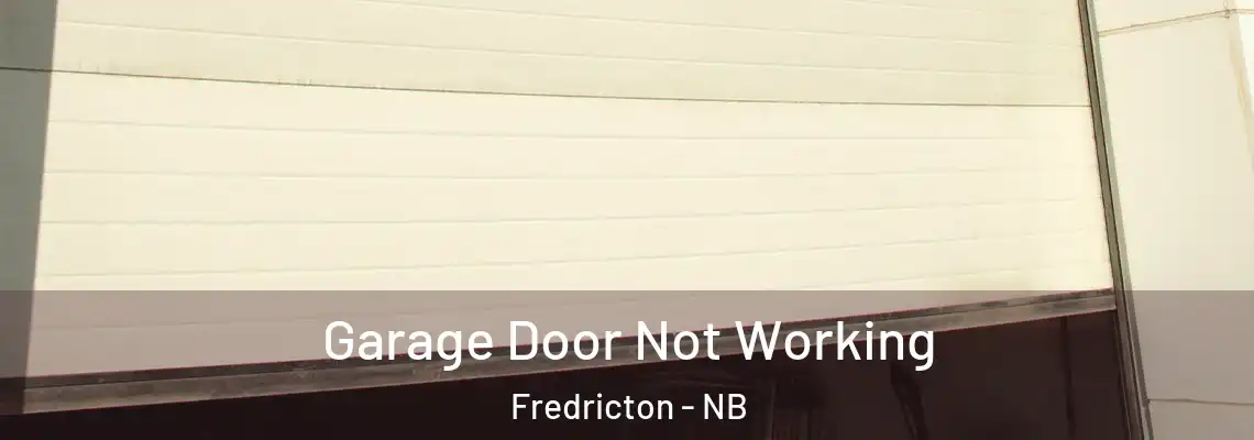 Garage Door Not Working Fredricton - NB