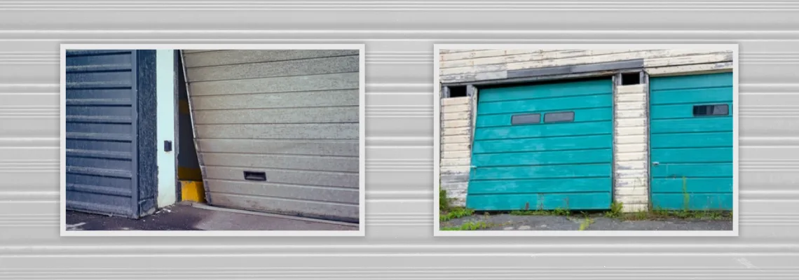 Crooked Aluminum Garage Door Repair in Fredricton, New Brunswick