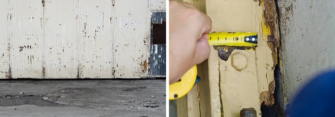 Lift Master Rusty Garage Doors in Fredricton, New Brunswick