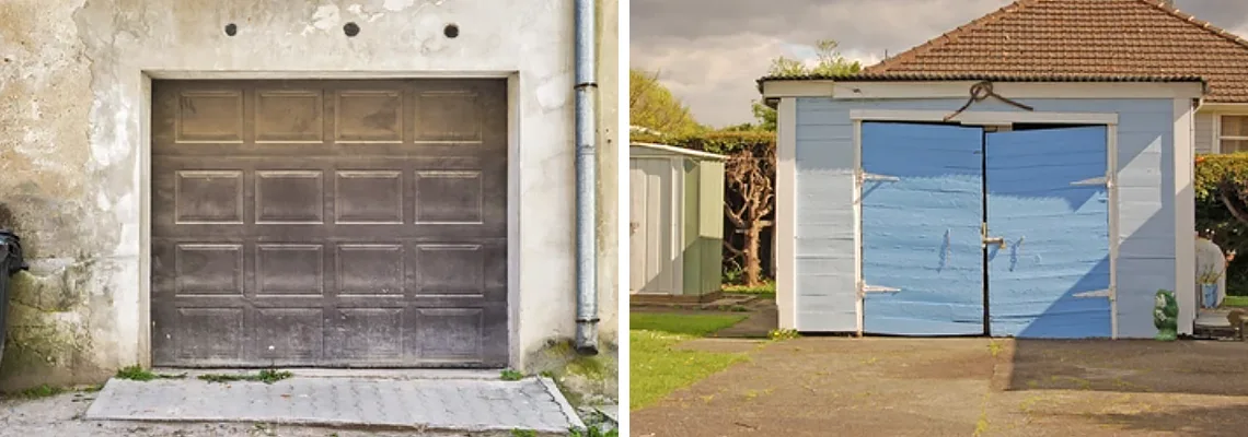 Rotten Steel Garage Door Repair in Fredricton, New Brunswick