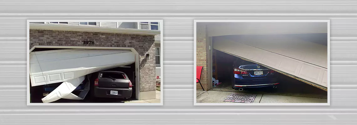 Repair Commercial Garage Door Got Hit By A Car in Fredricton, New Brunswick